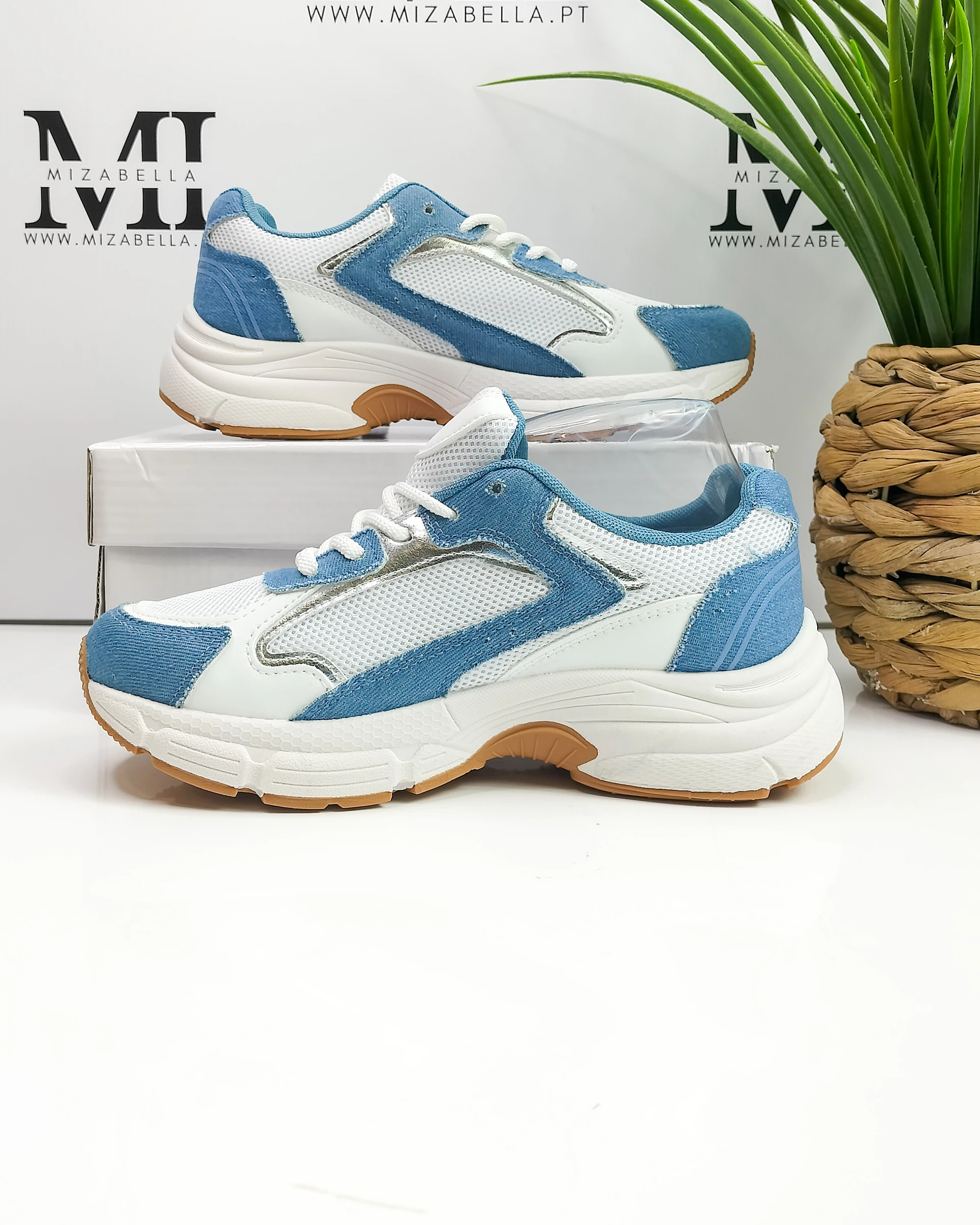 Tênis / Sapatilha branca e azul jeans tamanho 37 – photo 3